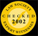 Logo Expert Witness Law Society Checked 2002