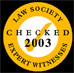 Logo Expert Witness Law Society Checked 2003