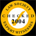 Logo Expert Witness Law Society Checked 2004
