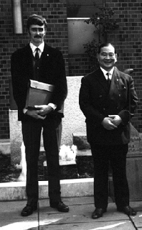 Image: Mike Finn with his teacher, Tokujiro Namikoshi